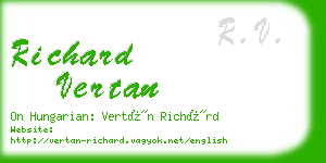 richard vertan business card